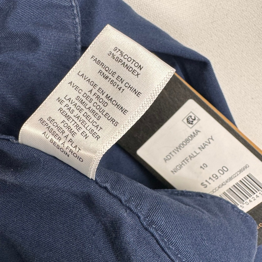 Frye Wide Leg Crop Pants Womens 10 Nightfall Navy New Raw Hem ADT1W0080MA‎ - Picture 8 of 10